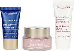 Gesichtspflegeset - Clarins Multi Active (Tagescreme 50ml + Nachtcreme 15ml + Gesichtsreinigungsschaum 30ml) — Bild N2