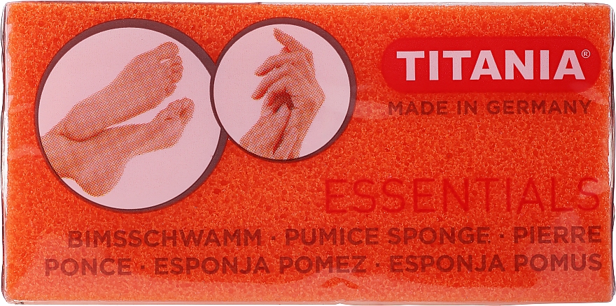 Natürlicher Bimsschwamm für Hände und Füße orange - Titania