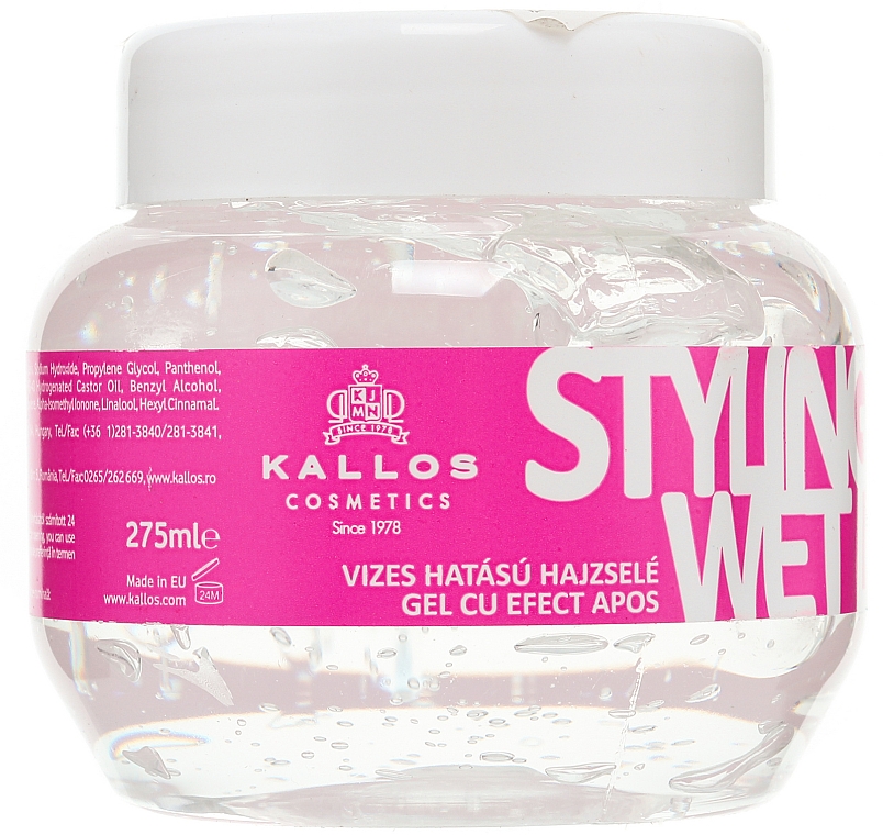 Haargel mit Nasseffekt - Kallos Cosmetics Wet Look Styling Gel  — Bild N1