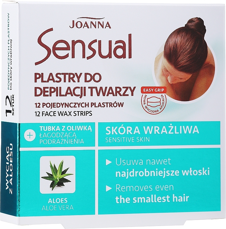 Enthaarungswachsstreifen für das Gesicht mit Aloeextrakt - Joanna Sensual Depilatory Face Strips