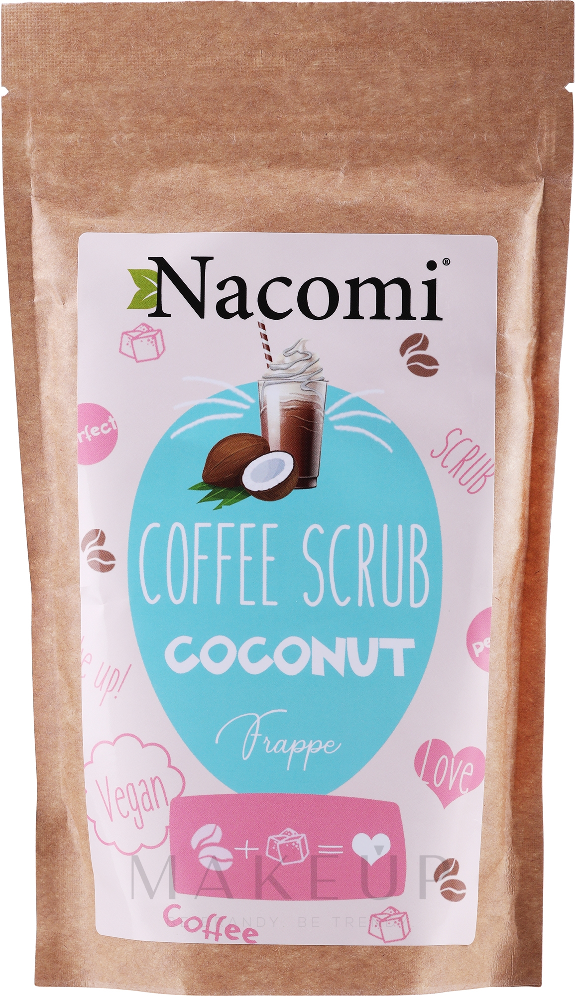 Körperpeeling mit Kaffee und Kokosnuss - Nacomi Coffee Scrub Coconut — Bild 200 g