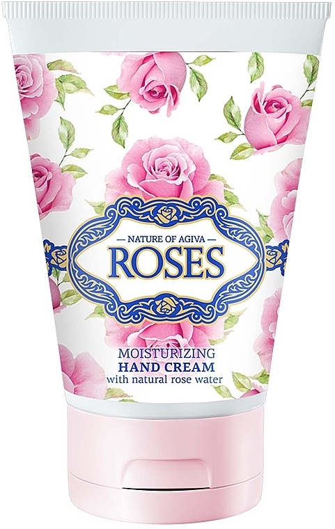 Feuchtigkeitsspendende Handcreme mit natürlichem Rosenwasser - Nature of Agiva Royal Roses Hand Cream