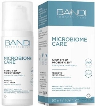 Intensiv feuchtigkeitsspendende Gesichtscreme - Bandi Professional Microbiome Care Probiotic Cream Spf30  — Bild 50 ml