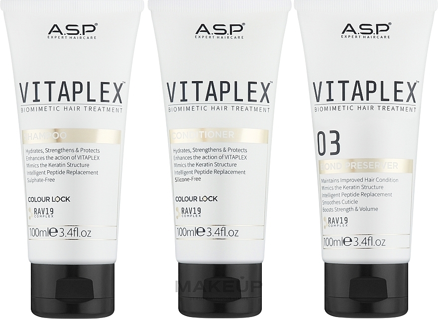 Set - ASP Vitaplex Travel Kit (shm/100ml + cond/100ml + preserver/100ml) — Bild N2