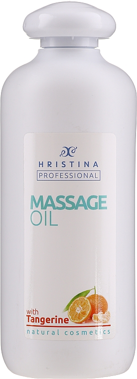 Feuchtigkeitsspendendes und erfrischendes Massageöl für den Körper mit Mandarinenöl - Hristina Professional Tangerine Massage Oil — Bild N3