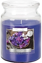 Düfte, Parfümerie und Kosmetik Premium-Duftkerze im Glas Veilchen - Bispol Premium Line Scented Candle Violet 
