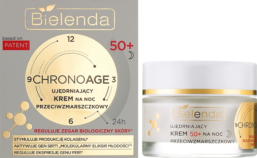 Straffende Gesichtscreme für die Nacht 50+ - Bielenda Chrono Age 24H Firming Anti-Wrinkle Night Cream — Bild N2