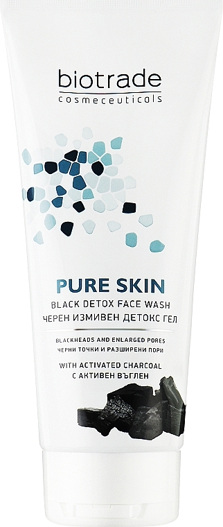 Entgiftungsgel mit Kohlenstoff und Milchsäure - Biotrade Pure Skin Black Detox Face Wash — Bild N1