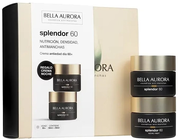 Gesichtspflegeset - Bella Aurora Splendor 60 Gift Set (f/day/cr/50ml + f/night/cr/50ml) — Bild N1