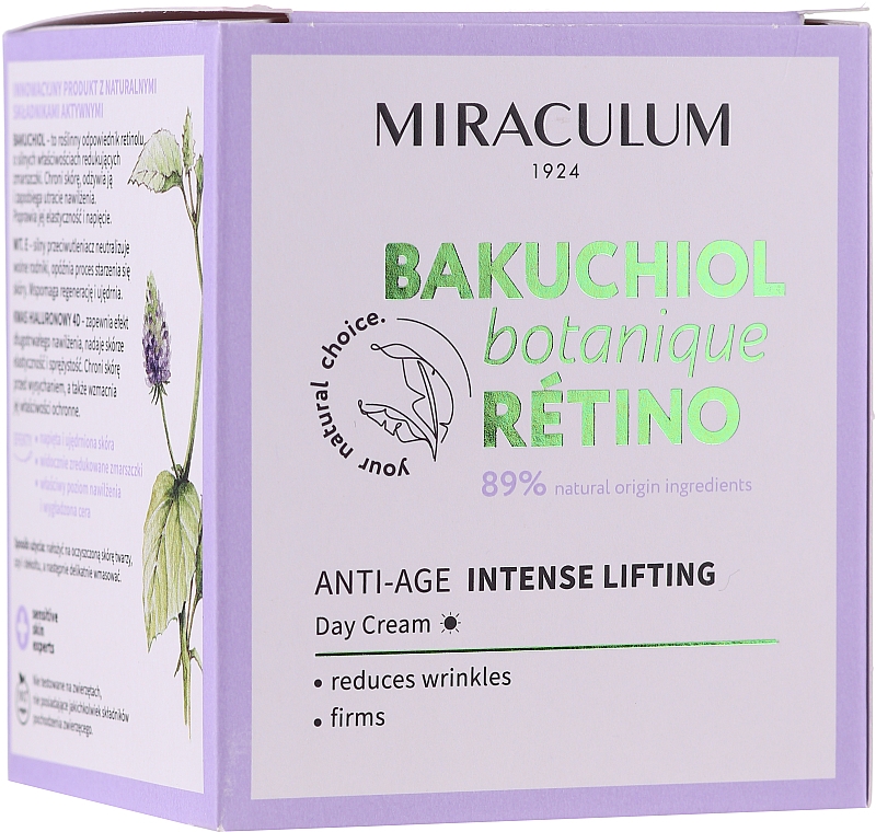 Straffende Anti-Falten Tagescreme mit Lifting-Effekt - Miraculum Bakuchiol Botanique Retino Anti-Age Intensive Lifting