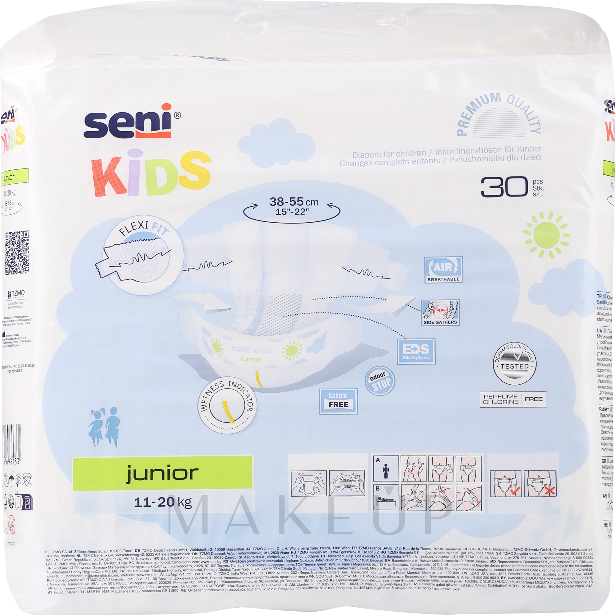 Windeln für Kinder Kids Junior 11-25 kg - Seni — Bild 30 St.