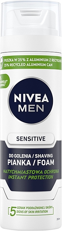 NIVEA MEN Sensitive Collection (Duschgel 250ml + After Shave Balsam 100ml + Rasierschaum 200ml) - Gesichts- und Körperpflegeset — Bild N6
