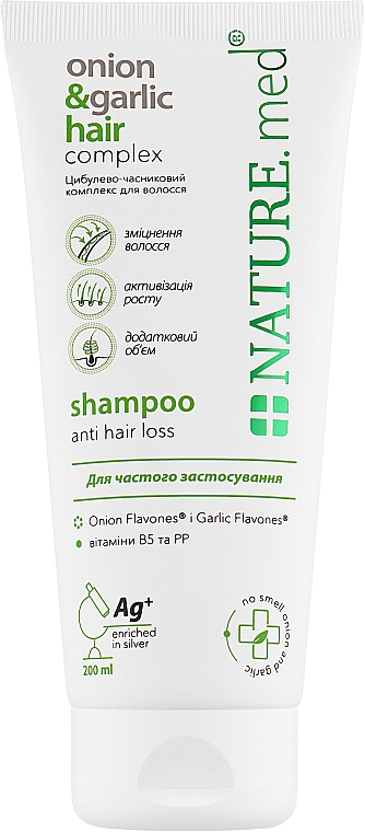 Keratin Shampoo gegen Haarausfall - Nature.med Zwiebel-Knoblauch-Haarkomplex