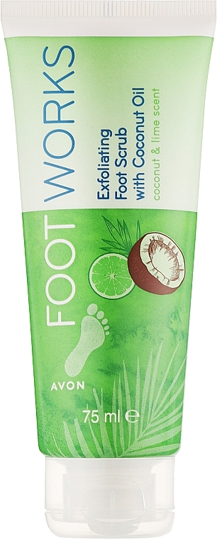 Exfolierendes Fußpeeling mit Kokosnussöl - Avon Foot Works Coconut & Lime Exfoliating Scrub — Bild N1