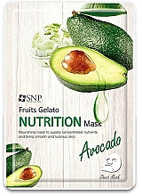 Düfte, Parfümerie und Kosmetik Nährende Tuchmaske für das Gesicht mit Avocado - SNP Fruits Gelato Nutrition Mask
