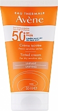 Düfte, Parfümerie und Kosmetik Sonnenschutz-Foundation für trockene und empfindliche Haut - Avene Tinted Creme SPF50+