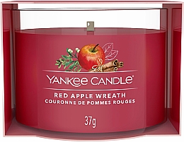 Düfte, Parfümerie und Kosmetik Duftende Minikerze im Glas - Yankee Candle Red Apple Wreath Filled Votive