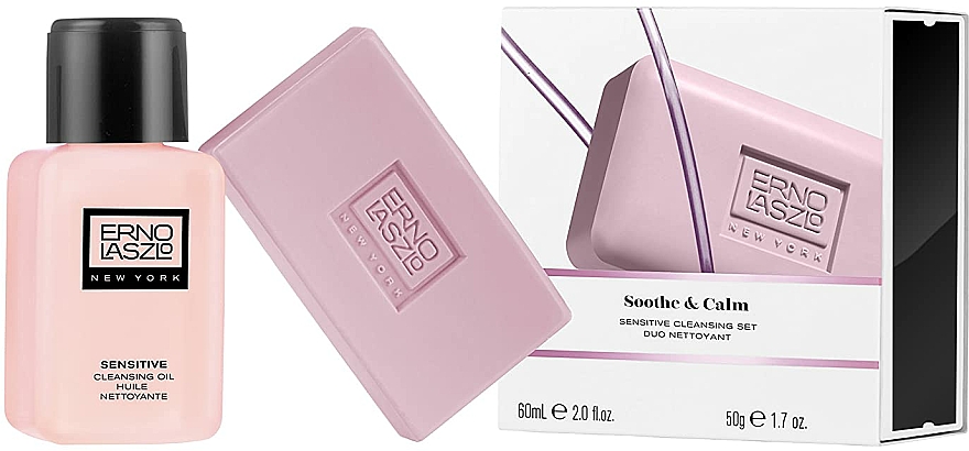 Gesichtspflegeset - Erno Laszlo Sensitive Cleansing Set (Gesichtsreinigungsöl 60ml + Gesichtsreinigungsseife 50g) — Bild N1