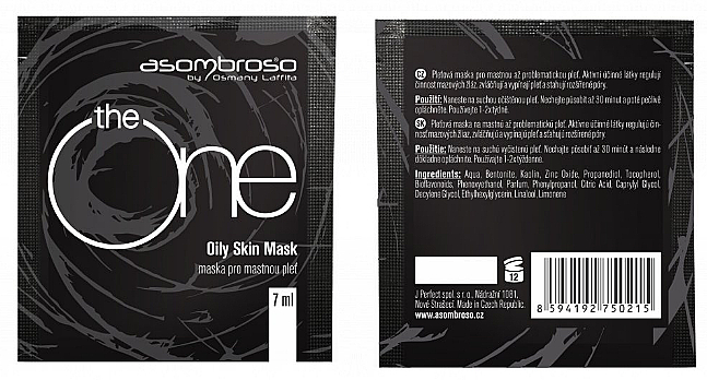 Maske für fettige Haut - Asombroso The One Oily Skin Mask (Probe) — Bild N1