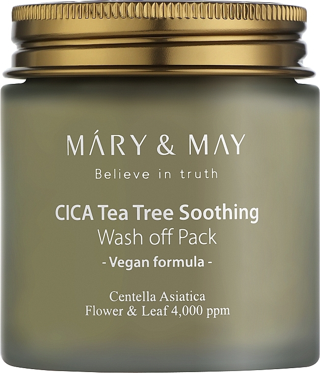 Beruhigende reinigende Gesichtsmaske - Mary & May Cica Tea Tree Soothing Wash Off Pack — Bild N1