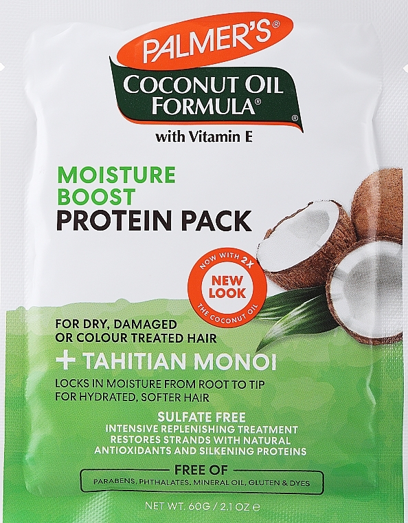 Proteinmaske mit Kokosnussöl für trockenes, strapaziertes und coloriertes Haar - Palmer's Coconut Oil Formula Deep Conditioning Protein Pack — Bild N1