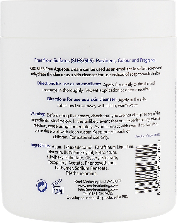 2in1 feuchtigkeitsspendende Körpercreme und reinigende Körpermilch - Xpel Marketing Ltd SLS Free Aqueous Cream — Bild N3