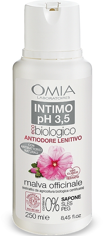 Gel für die Intimhygiene Malva - Omia Laboratori Ecobio Intimwaschmittel pH 3,5 Malva Officinale — Bild N1