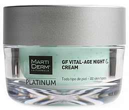 Straffende und regenerierende Anti-Aging Nachtcreme für mehr Elastizität - MartiDerm Platinum Gf Vital Age Night Cream — Bild N2