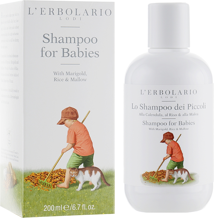 Kindershampoo mit Calendula-, Reis- und Malvenextrakt - L'Erbolario Shampoo For Babies — Bild N1