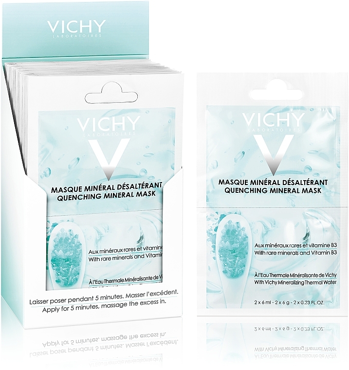 Feuchtigkeitsspendende Gesichtsmaske mit Mineralien und Vitamin B3 - Vichy Quenching Mineral Face Mask Review — Bild N3