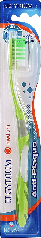Anti-Plaque Zahnbürste mittel grün-transparent - Elgydium Anti-Plaque Medium Toothbrush — Bild N1