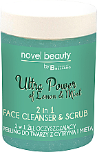 2in1 Peeling-Gesichtsgel mit Zitrone- und Minzextrakt - Fergio Bellaro Novel Beauty Ultra Power Face Cleancer & Scrub — Bild N1