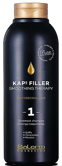Glättendes Shampoo mit Ceramiden und Keratin - Salerm Kaps Filler Smoothing Therapy Shampoo — Bild N1