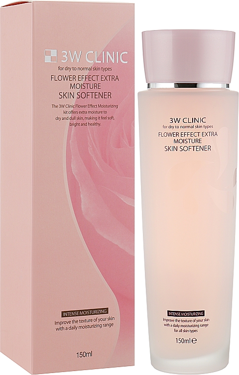 Tief feuchtigkeitsspendendes Gesichtswasser - 3W Clinic Flower Effect Extra Moisture Skin Softener — Bild N2