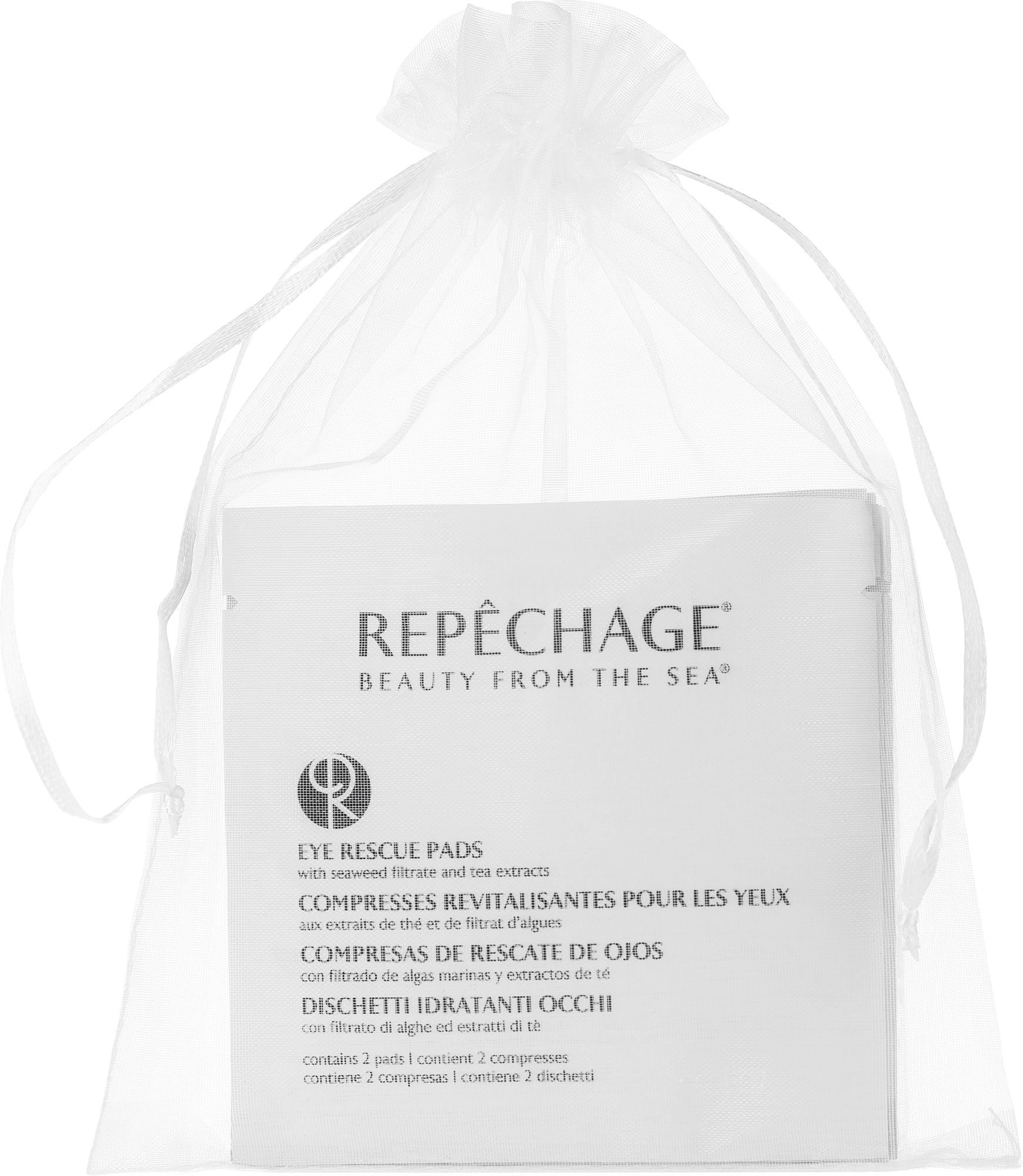 Augenpads mit Seetangfiltrat und Teeextrakten - Repechage Beauty From The Sea Eye Rescue Pads with Seaweed Filtrate and Tea Extracts (Sachet) — Bild 14 St.