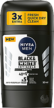 Deostick Antitranspirant für Männer - Nivea Men Black & White Invisible Original 48h Power Deodorant Stick — Bild N1