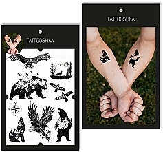 Düfte, Parfümerie und Kosmetik Set Temporäre Tattoos Wildlife - Tattooshka