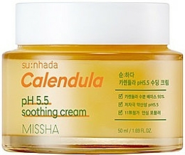 Düfte, Parfümerie und Kosmetik Beruhigende Gesichtscreme mit Calendula für empfindliche Haut - Missha Su:Nhada Calendula pH 5.5 Soothing Cream
