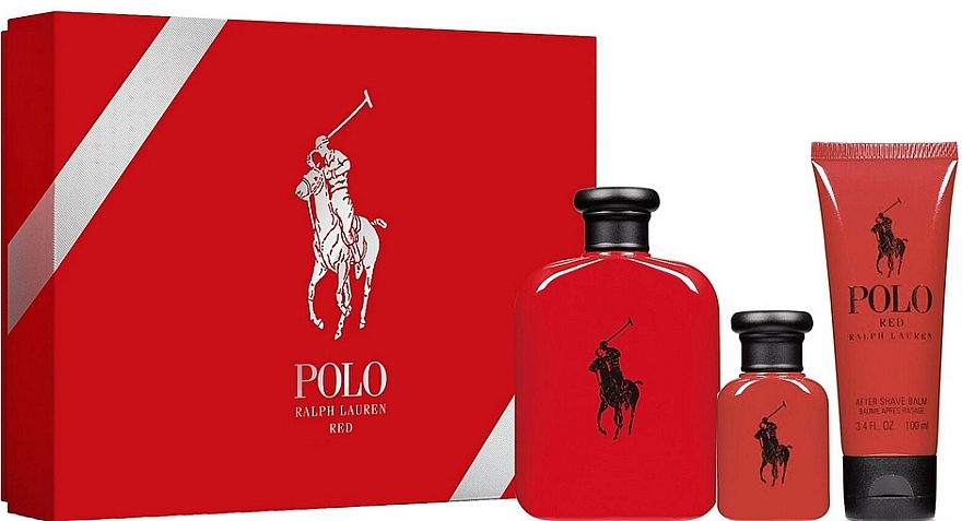 Ralph Lauren Polo Red  - Duftset (Eau de Toilette 125ml + Eau de Toilette 40ml + After Shave Balsam 50ml)  — Bild N1