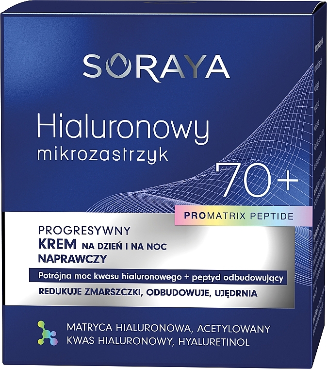 Regenerierende Gesichtscreme 70+ - Soraya Hyaluronic Microinjection Pro Matrix Peptide Repairing Cream — Bild N2