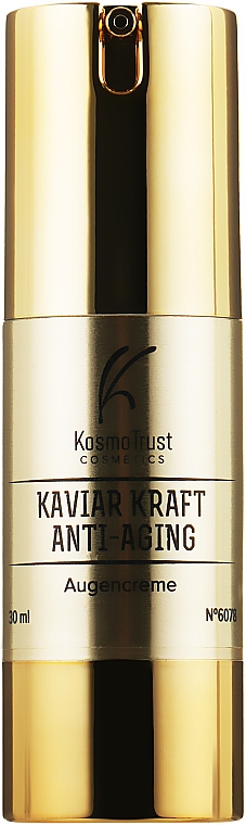 Augenlidcreme mit schwarzem Kaviarextrakt und Gold - KosmoTrust Cosmetics Anti-Aging Kaviar Kraft Augencreme — Bild N1