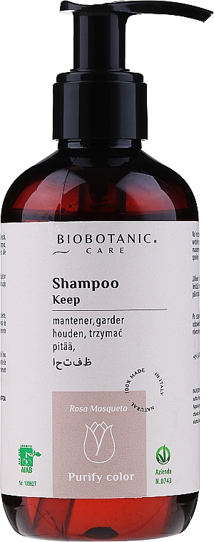 Farbschutzshampoo mit Hagebutte - BioBotanic Purify Color Keep Shampoo Rosehip — Bild N1