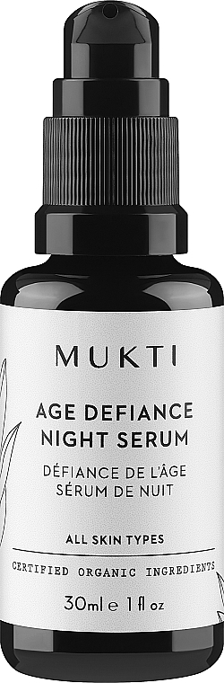 Nachtgesichtsserum - Mukti Organics Age Defiance Night Serum  — Bild N1