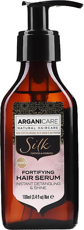 Stärkendes Haarserum mit Seidenproteinen - Arganicare Silk Fortifying Hair Serum — Bild N1