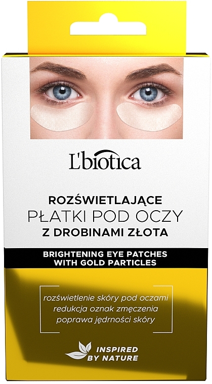 Aufhellende Augenpatches mit Goldpartikeln - L'biotica Home Spa Peel-off — Bild N1