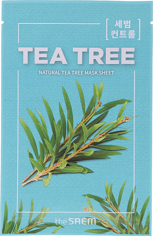 Natürliche Tuchmaske für das Gesicht mit Teebaumextrakt - The Saem Natural Tea Tree Mask Sheet — Bild N3