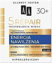 Glättende und antioxidative Nachtcreme 30+ - AA Age Technology 5 Repair Moisturizing And Energizing Night Cream — Bild N3