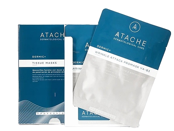 Zellulose-Gesichtsmaske mit Niacinamid - Atache Vital Age Promask Wrinkle Attack VA-B3 — Bild N1