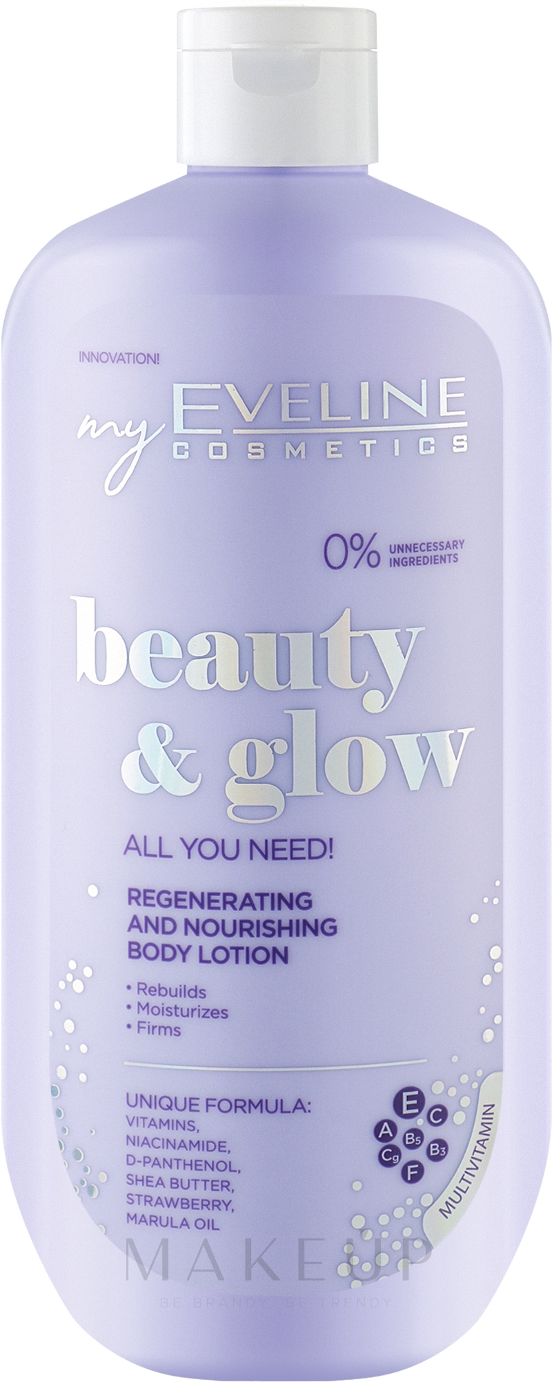 Revitalisierender Körperbalsam mit Wassermelone und Marulaöl - Eveline Cosmetics Beauty & Glow All You Need! — Bild 350 ml