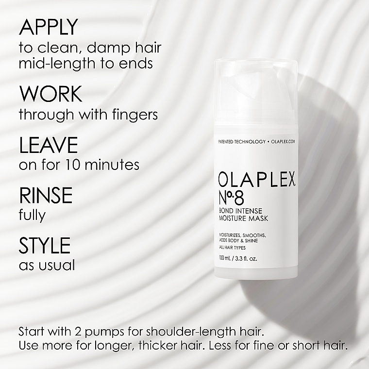 Feuchtigkeitsspendende und glättende Haarmaske für alle Haartypen - Olaplex №8 Blond Intense Moisture Mask — Bild N4